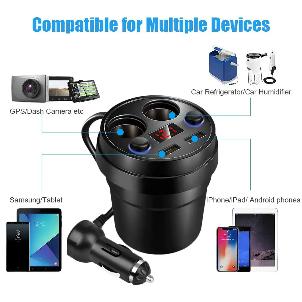 Универсальное автомобильное зарядное устройство с двумя USB портами 3 1 А| |