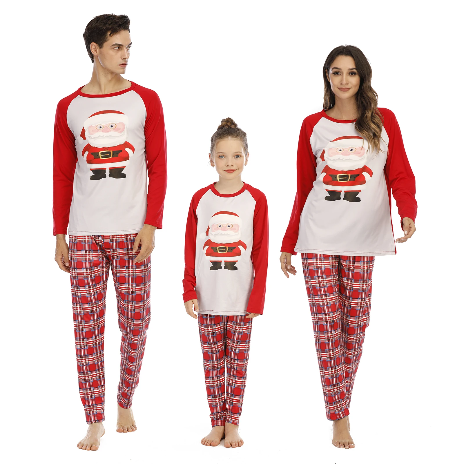 

Family Christmas Pajamas Set Family Matching Clothes 2020 Xmas Family Look Adult Kids Tshirt Plaid Pants Baby Pajamas Sleepwear