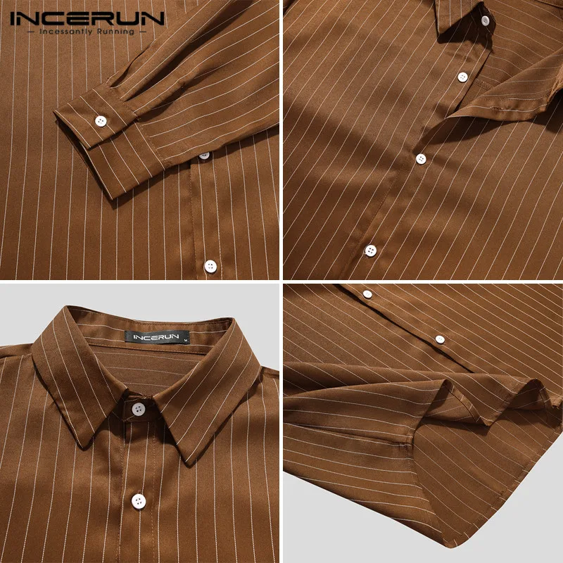

Spring Men Striped Shirt Long Sleeve 2021 Turn Down Collar Leisure Brand Shirts 2021 Streetwear Button Casual Tops Camisa S-3XL