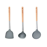 3pcs silicone cooking utensils set non stick spatula shovel cooking tools set with storage box kitchen tools