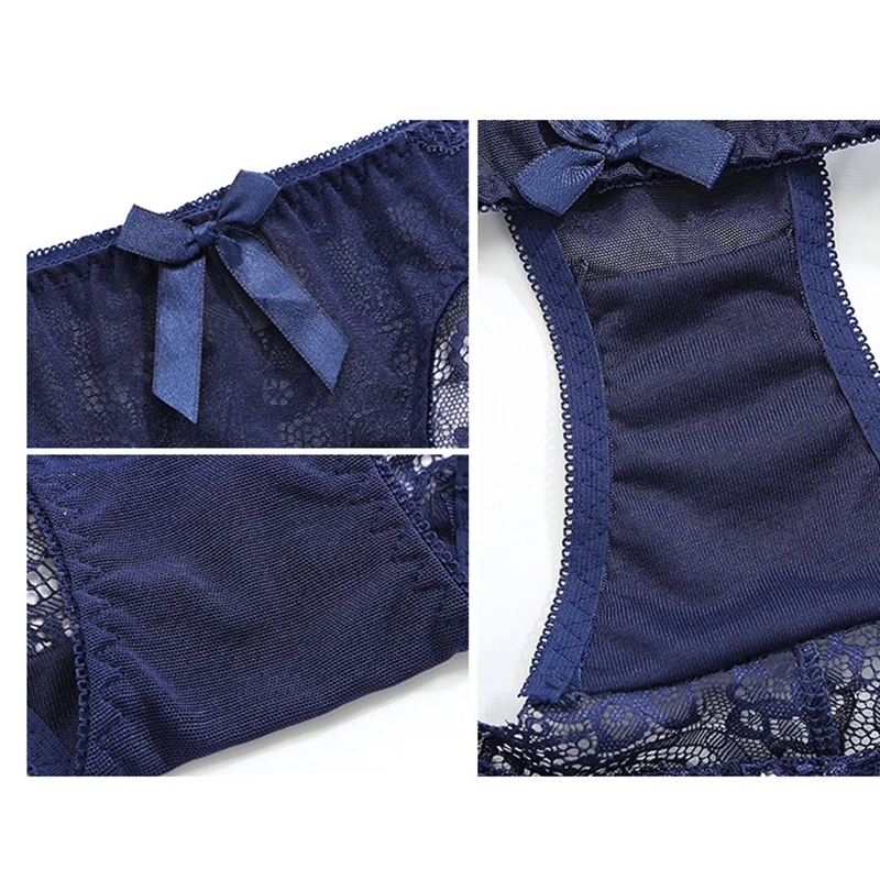 

Elovegirl Lace Floral Embroidered Bras Sete Floral Bras + Lace Low Waist Panties Suits Sexy Underwear Lace Bra Set Lingerie Set