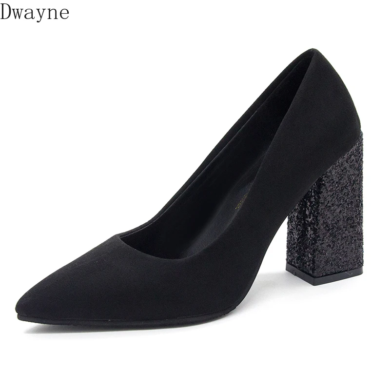 Новинка 2019 профессиональные черные остроносые туфли на высоком каблуке с