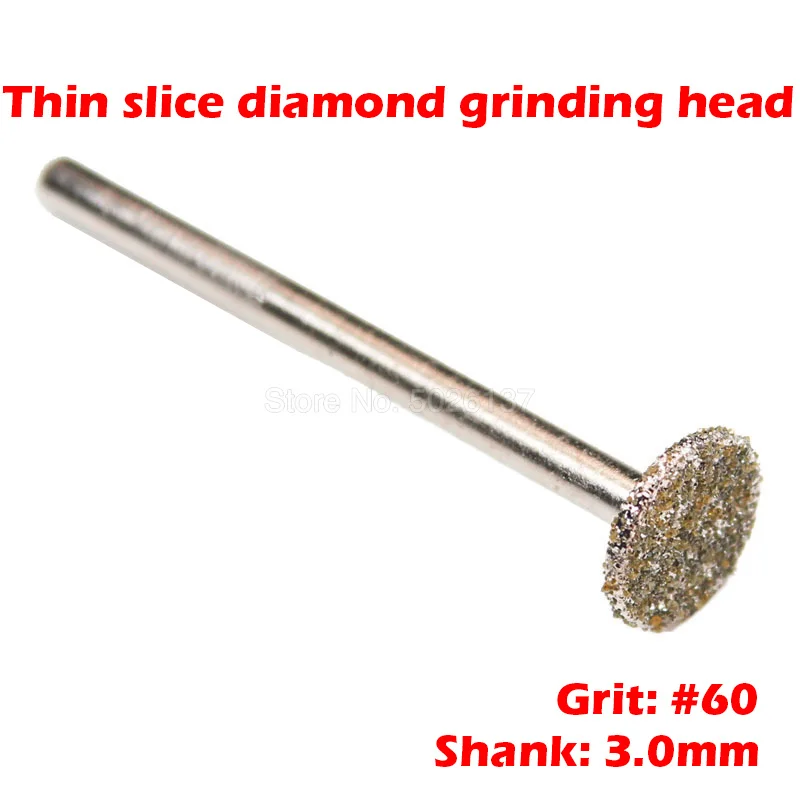 

1x 60 Grit Thin Slice Diamond Mounted Point Grinding Head Stone Jade Polishing Engraving Points Shank Burrs Grinding Needle Tool