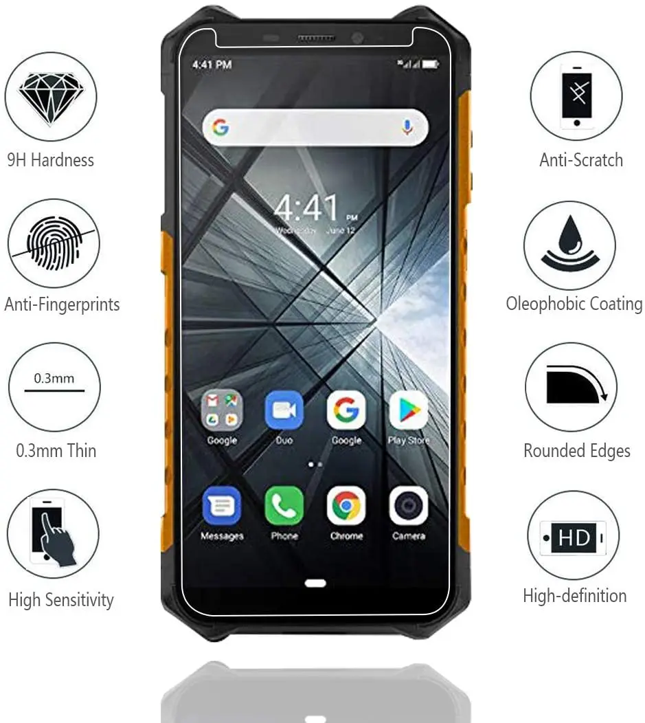 Взрывозащищенная прозрачная защитная пленка для экрана закаленное стекло Ulefone