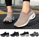 обувь для женщин летняя кроссовки женские лоферы Женская Повседневная обувь из дышащего трикотажа; Женские кроссовки на платформе; Нескользящая спортивная обувь для улицы; Удобная обувь на танкетке; Обувь для танцев