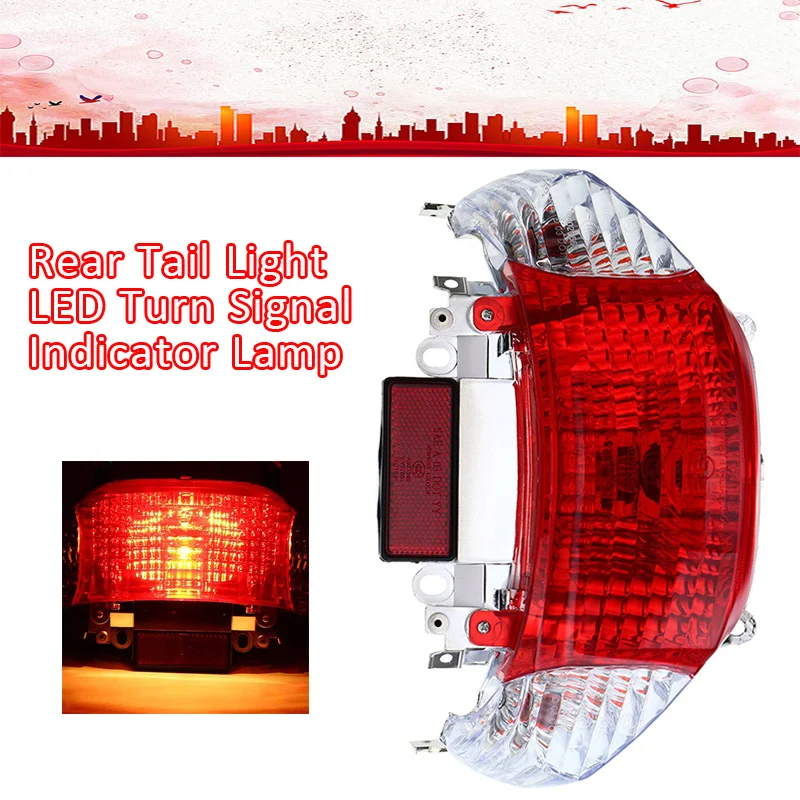 Задний фонарь для мотоцикла Gy6 скутера 50 куб. См светодиодный указатель поворота