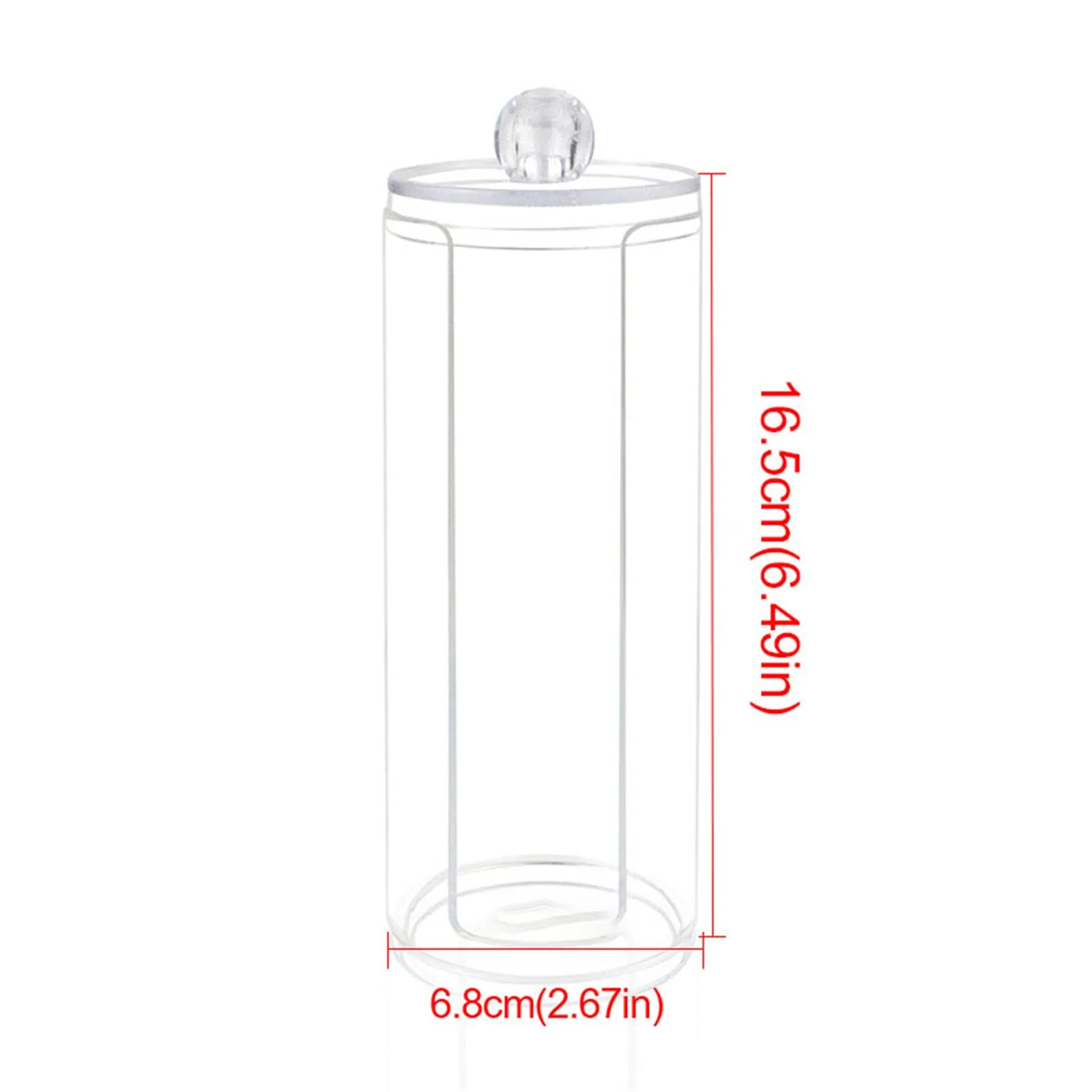 

Multifunctional acrylic round container jewelry storage box and candy home storage cosmetic cotton pad finishing storage bottle