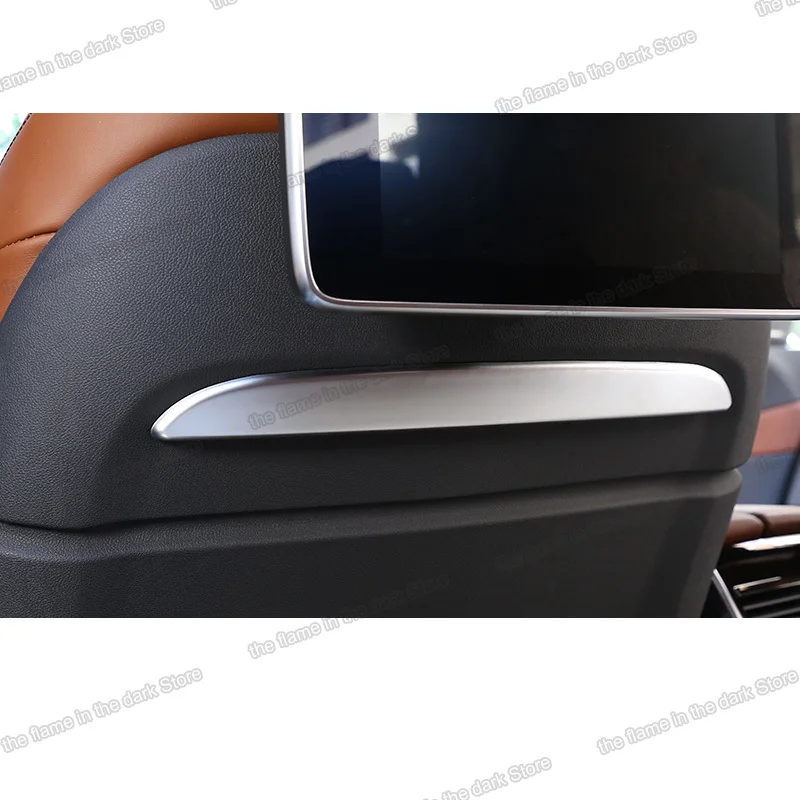 stainless steel car seat rear trims for bmw x5 x7 x6 g05 g06 g07 2019 2020 2021 2022 accessories decoration styling m sport auto |