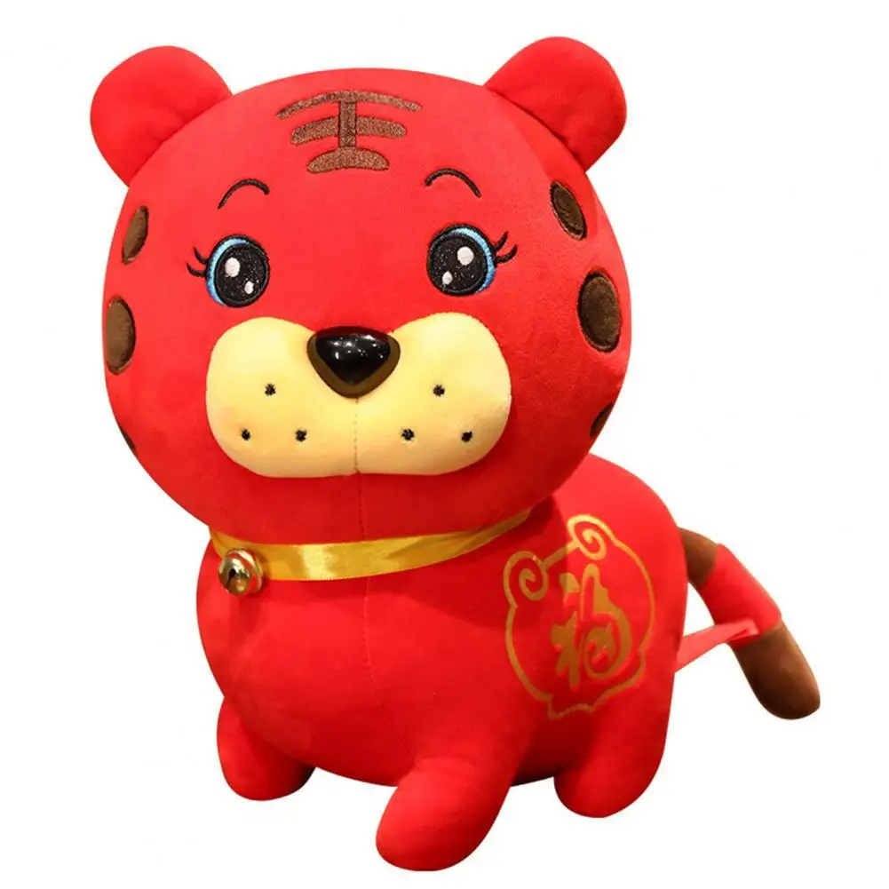 

Kids Lovely Animal Tiger Doll Toy Soft Texture New Year Perfect Gift Adorable Cartoon Design Children Stuffed Tiger Mascot Toy