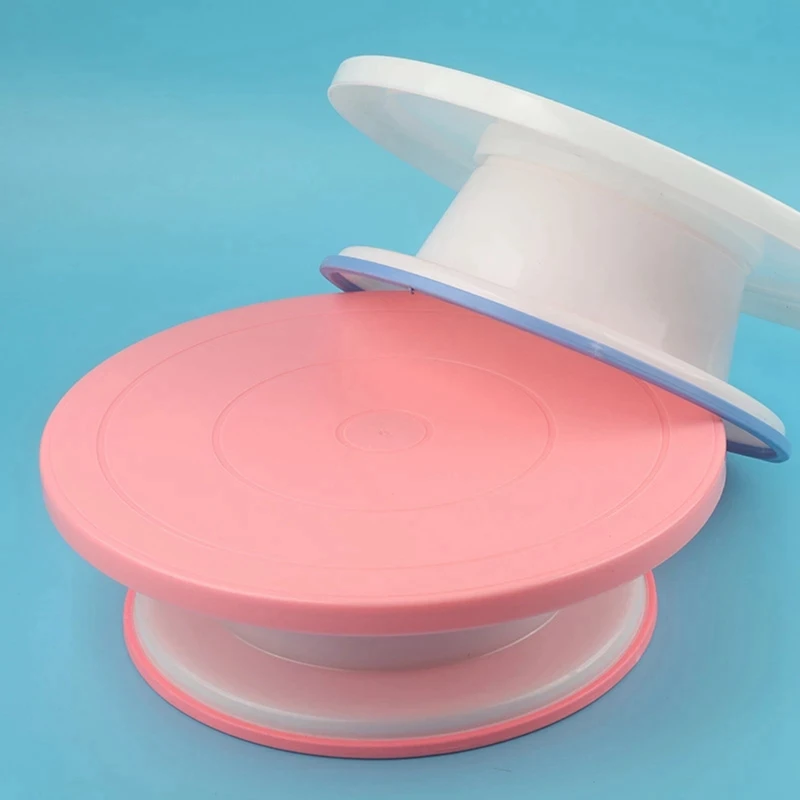 

Plastic Rotating Plate Cake Built-In Bearing Revolving Spinning Round Cake Stand Cupcake Rotary Table Turntable Tools