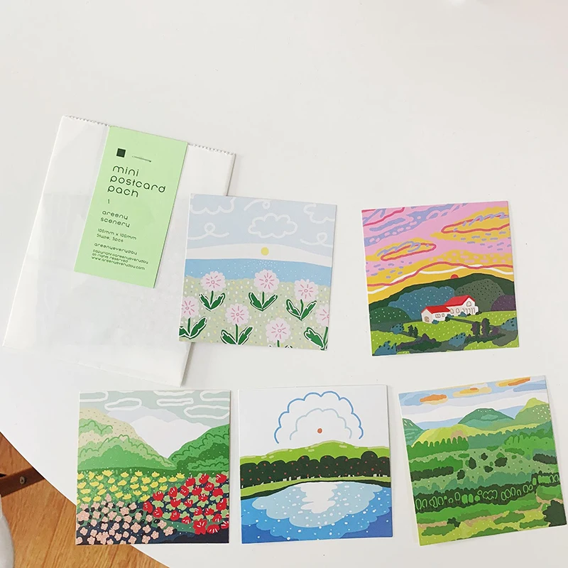 5 листов декоративная открытка в виде цветов и растений | Канцтовары для офиса