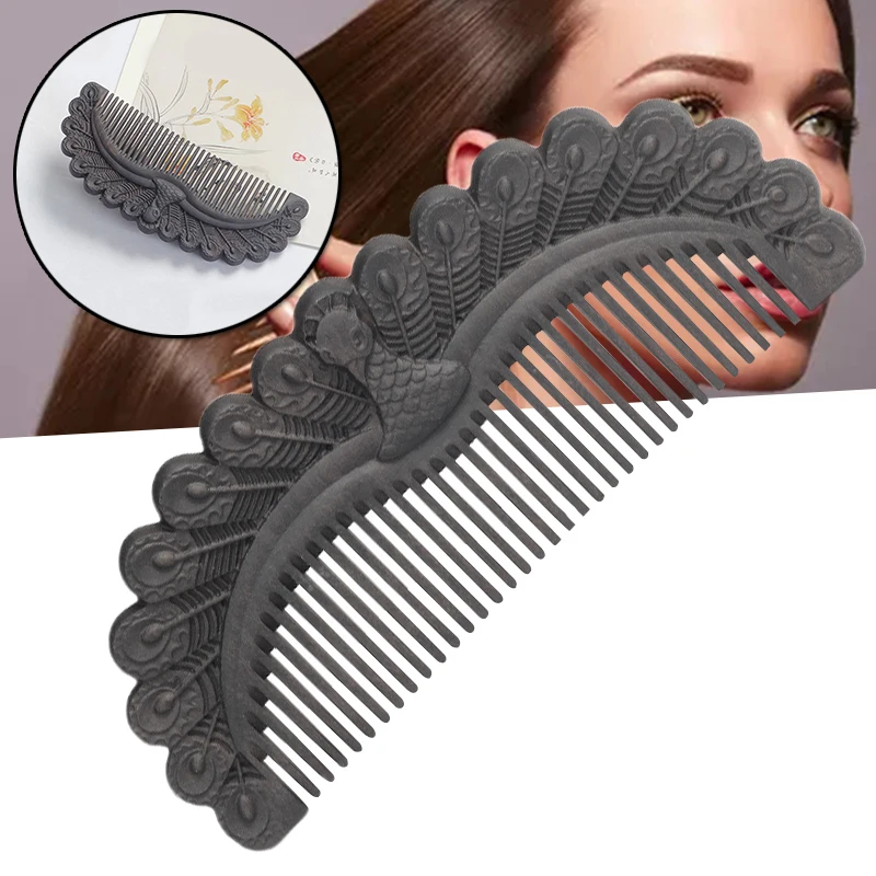 

Natural Sandalwood Wood Comb Anti-Static Exquisite Double Sided Carved Wooden Hair Comb Birthday Gift for Wife Mother