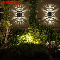 aosong outdoor solar wall sconces light led contemporary waterproof ip65 lamp for home balcony decoration