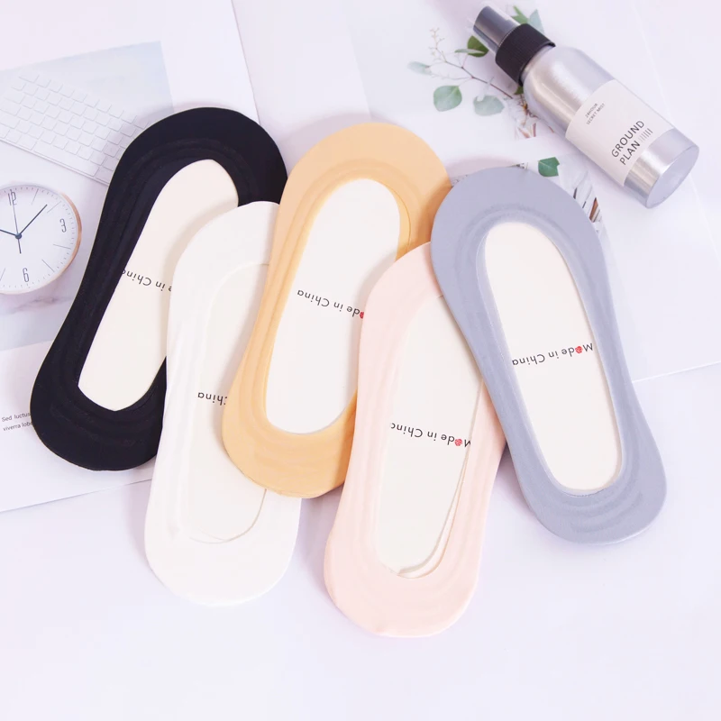 1 пара женские шелковые бесшовные силиконовые Чулки-невидимки