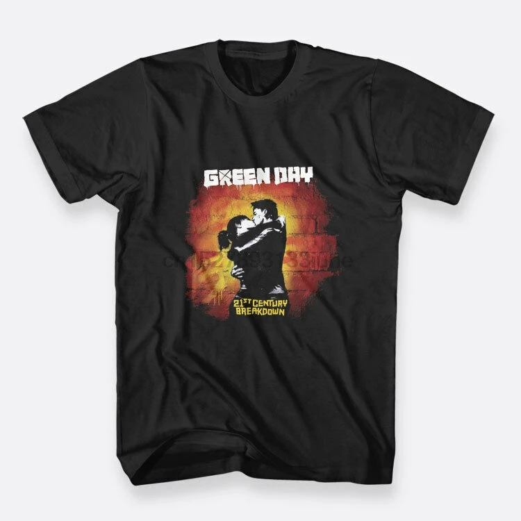 GD 21 век пробой Зеленый День футболка в стиле панк рок Мужская S до 3XL цвет
