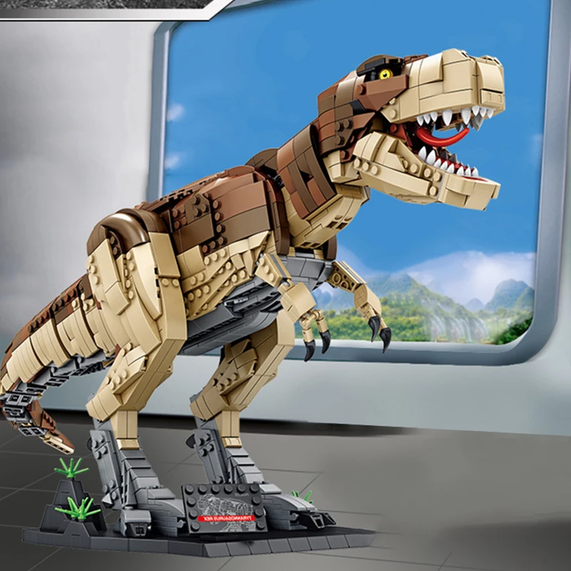 

Creator Animal Series Building Blocks Jurassic Dinosaur Animal World Park Tyrannosaurus Rex Bricks Toys Gift For Children