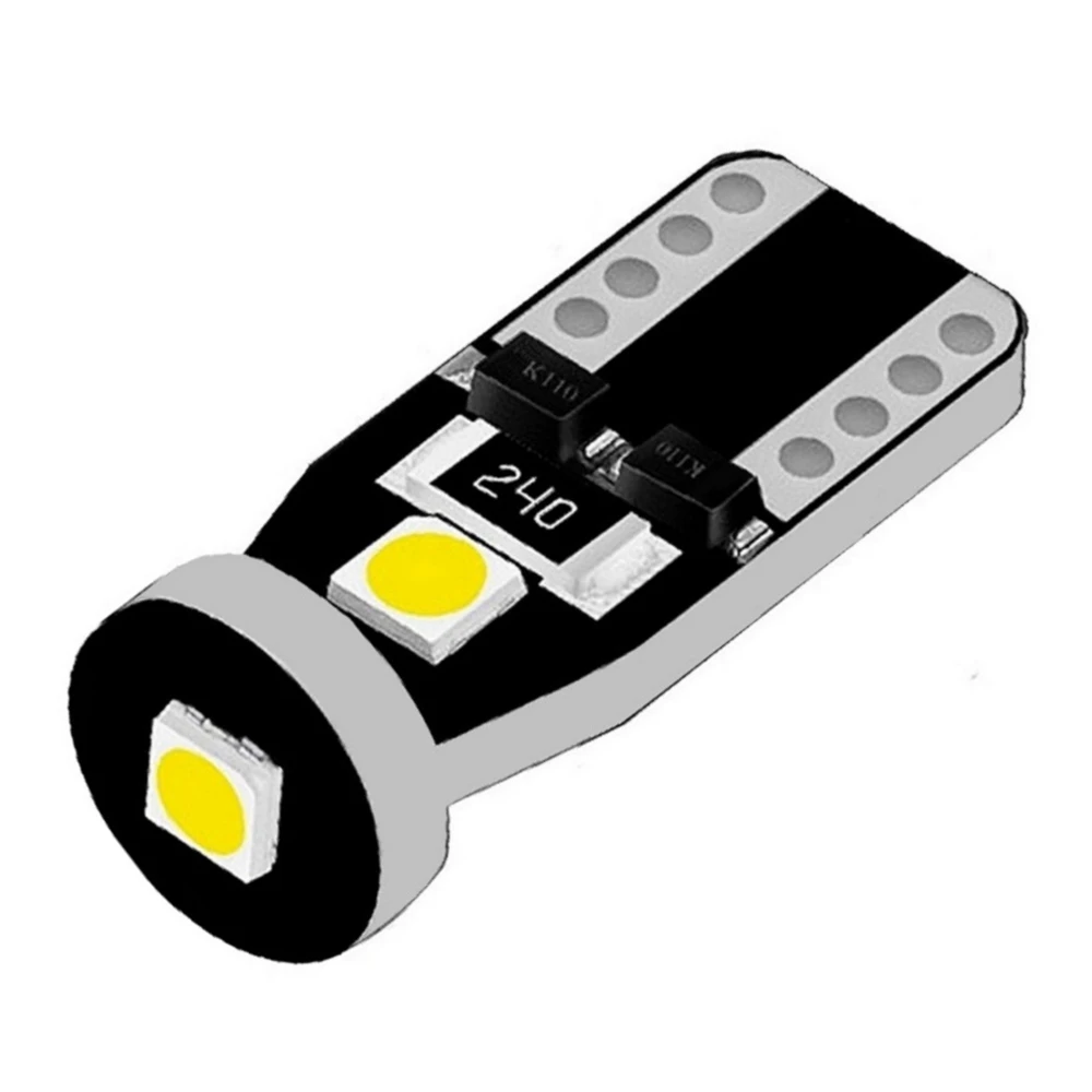 10 шт. T10 Клин светодиодный лампы 3SMD 3030 автомобильный габаритный фонарь WY5W авто