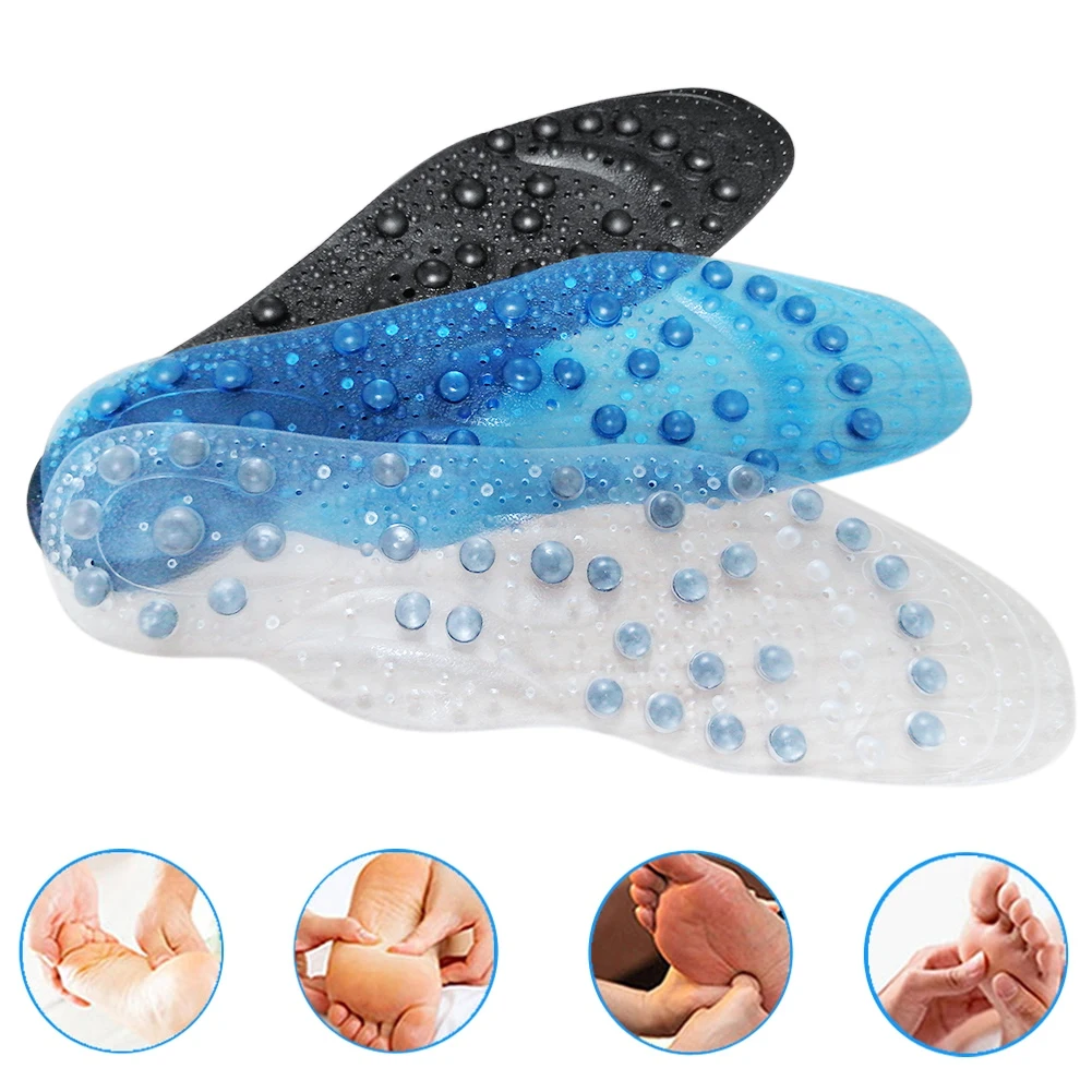 

1pair Arch Support Ergonomic Breathable Sports Magnetic Insoles Shock Proof Foot Massage Insert Cutable Men Women Comfortable