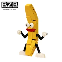 bzb moc fun fruit yellow dancing banana 0199 building block model decoration kid diy brain game toy best birthday christmas gift