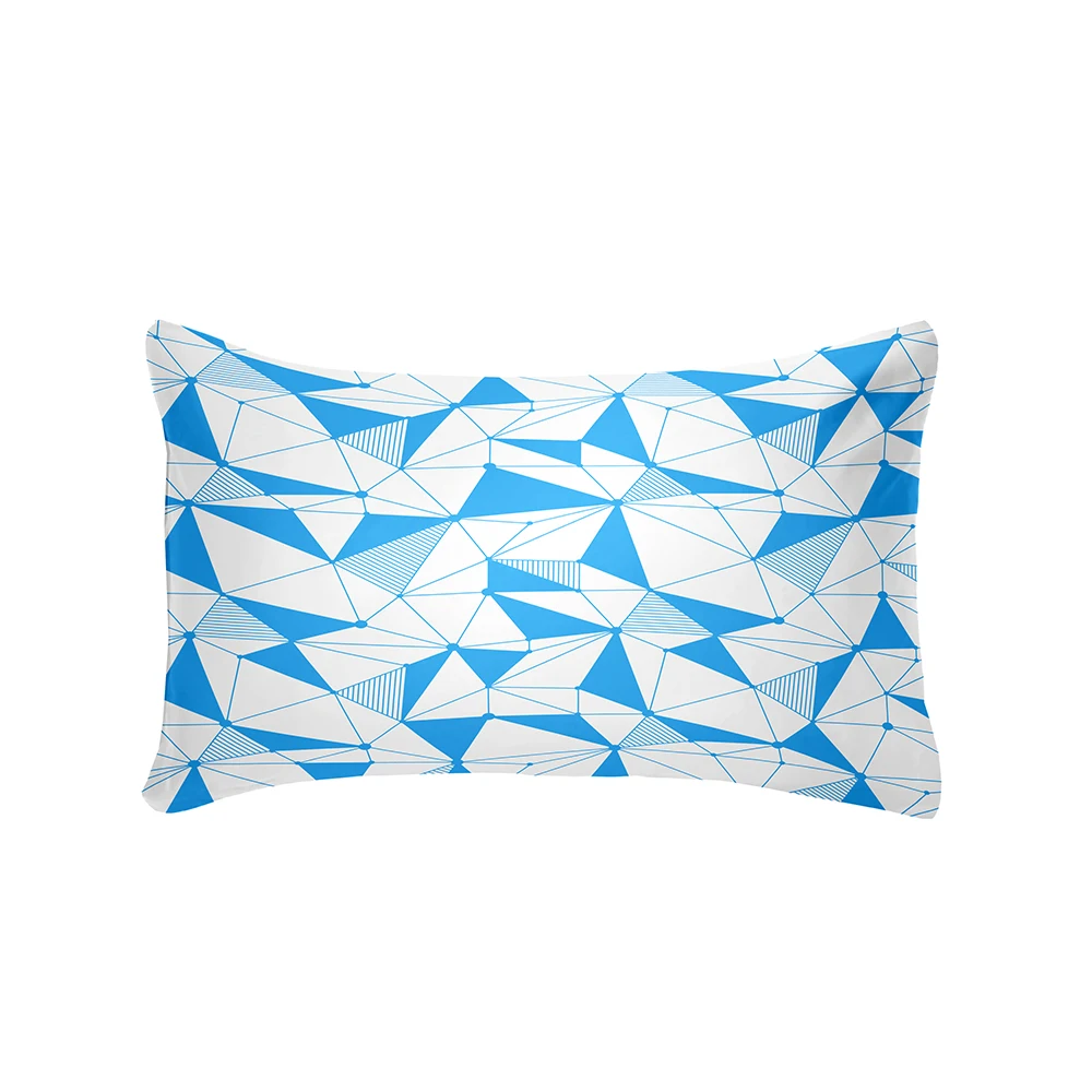 

HD Printing Comfortable Pillow Cover Pillowcase For Blue Geometric Patterns Bedding Pillowcase 1 piece ，Buy 3 Get 1 Free