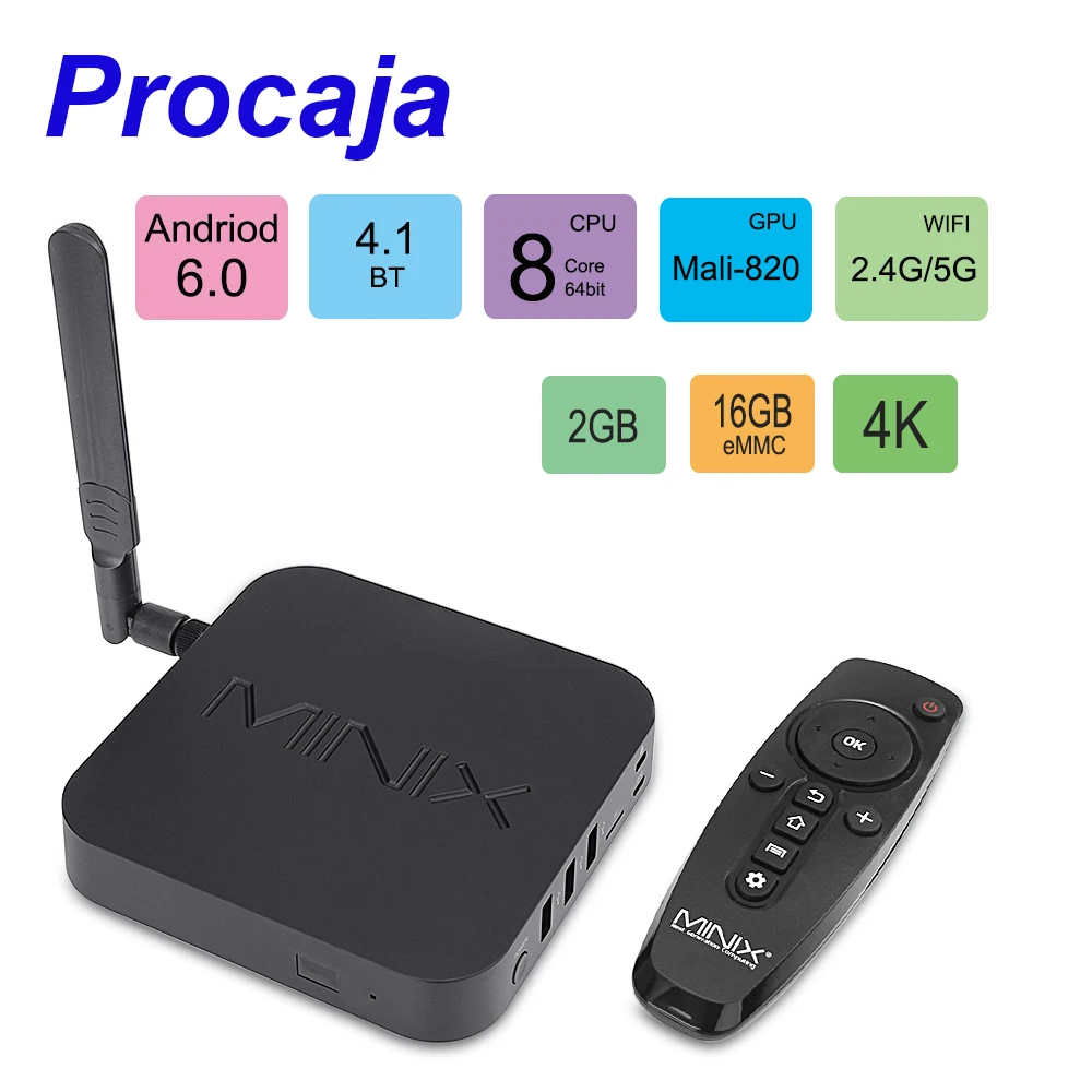 ТВ приставка Procaja MINIX NEO U9 H Android 6 0 с восьмиядерным процессором Amlogic 2G 4K HDR WIFI Smart TV