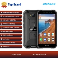 ulefone armor x6 ip68 waterproof smartphone mt6580 quad core android 9 face unlock 2gb 16gb 4000mah 3g global version phone