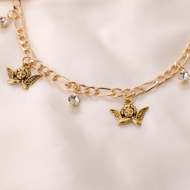 1 шт. классические женские ожерелья Ангел с украшением в виде кристаллов кулон
