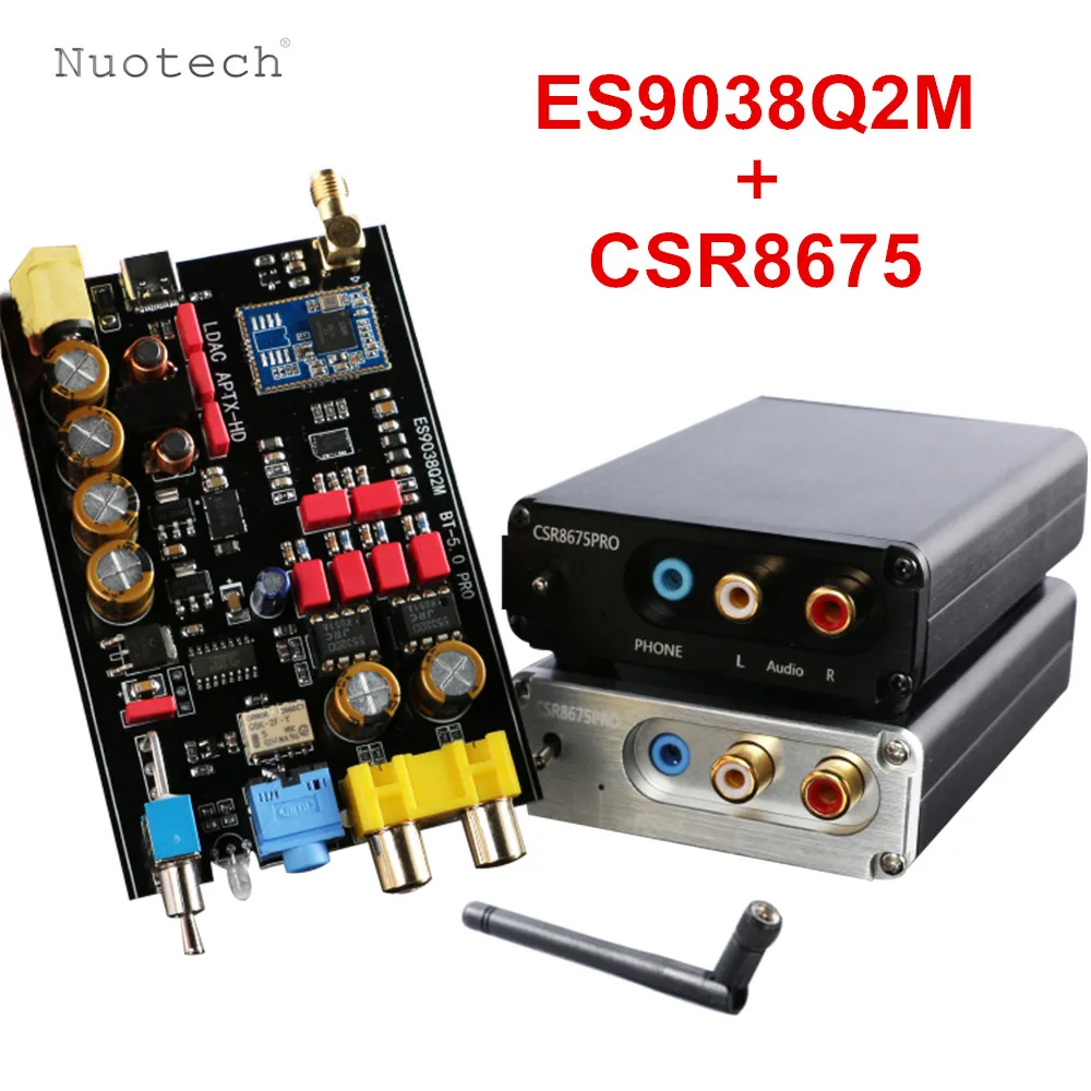 Nuotech CSR8675 USB DAC Bluetooth 5 0 беспроводной ресивер ES9038Q2M/ES9018K2M Плата усилителя для