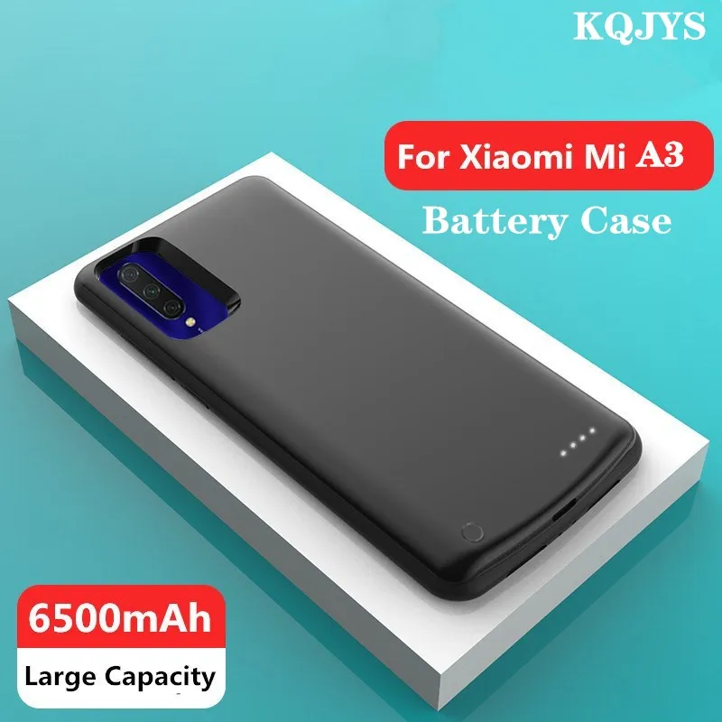 KQJYS 6500mAh Battery Charger Cases for Xiaomi Mi A3 External Power Bank Battery Charging Cover for Xiaomi Mi A3 Battery Case
