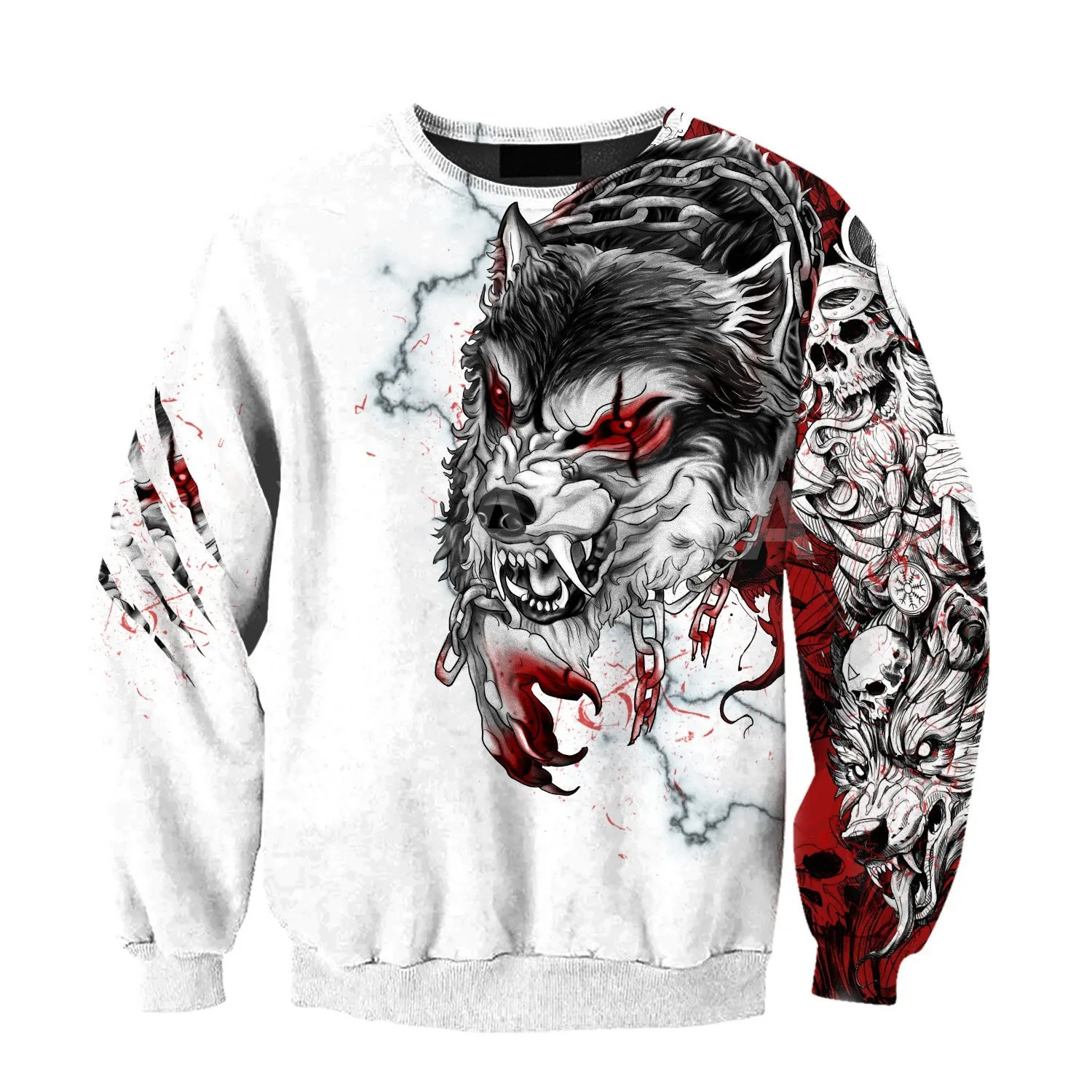

Animal Viking Wolf Fenrir 3D Print Size XS-7XL Hoodie Man Women Harajuku Outwear Zipper Pullover Sweatshirt Casual Unisex-6
