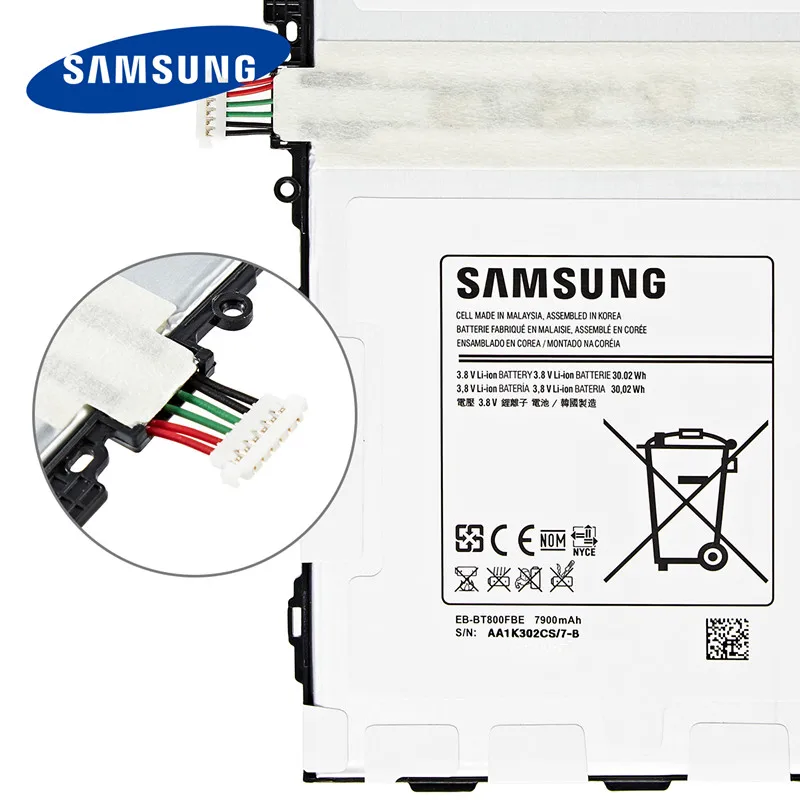 SAMSUNG Оригинальный планшет EB-BT800FBE EB-BT800FBU 7900 мА/ч батарея для Samsung Galaxy Tab S 10 5 SM-T805C T800