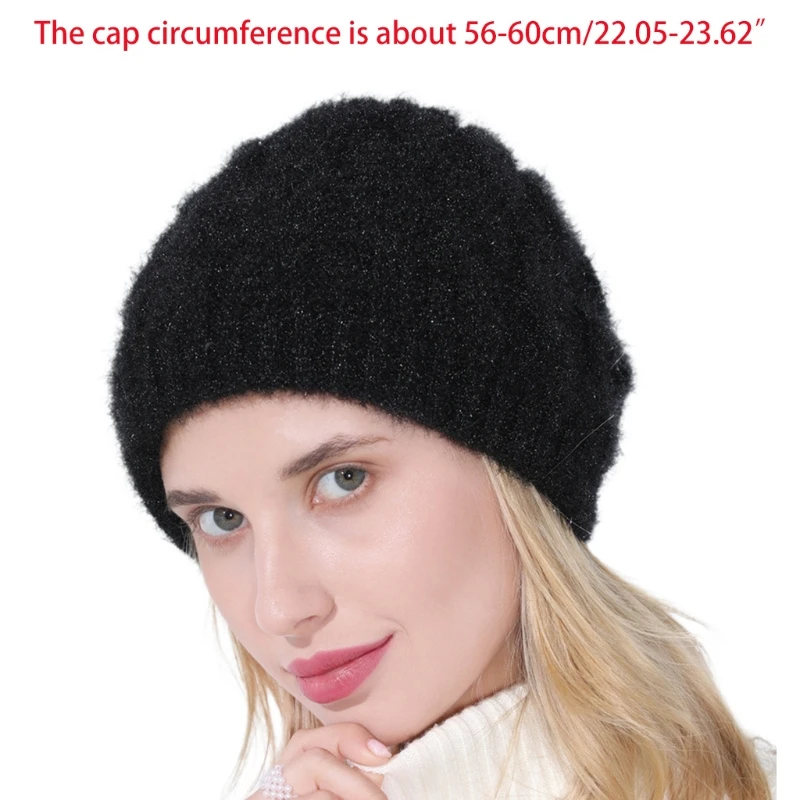 Женские зимние массивные твист кабель вязаная шапка бини с наушниками