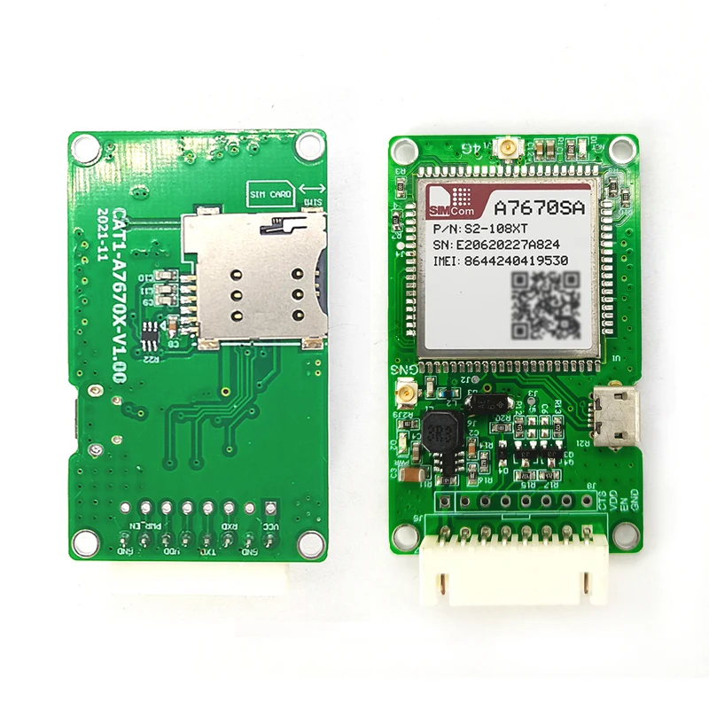 SIMCOM A7670SA LTE Cat1 модуль материнская плата со слотом для SIM-карты TTL UART 2G LTE-FDD B1/B3/B5/B7/B8/B20