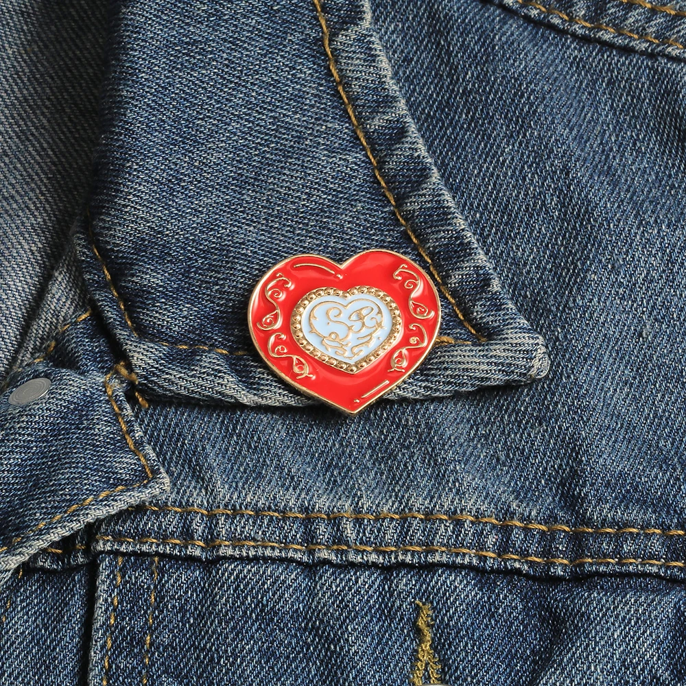 Эмалированная булавка в форме красного сердца свадебная брошь подружки невесты