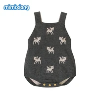 baby bodysuits one pieces deer knitted newborns boys girls body tops button up infant kids jumpsuits outfits toddler wear 0 18m