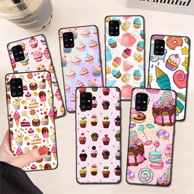 

Sweet Seamless Pattern Candy Phone Case For Samsung Galaxy A51 A71 A50 A70 A81 A91 A30 A40 A20E A10S A7 A8 A9 Cover Coque Funda