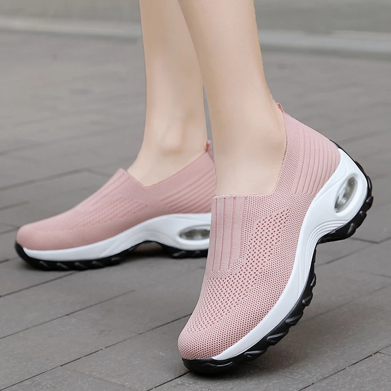Женские кроссовки с воздушной подушкой 2020 повседневные носки из дышащей ткани