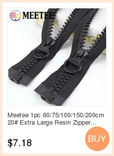 Meetee 2 шт 60-120 см 8# Смола двусторонний на молнии пуховик на молнии DIY длинная одежда Двухсторонний Слайдер ручной Швейные материалы ZA004