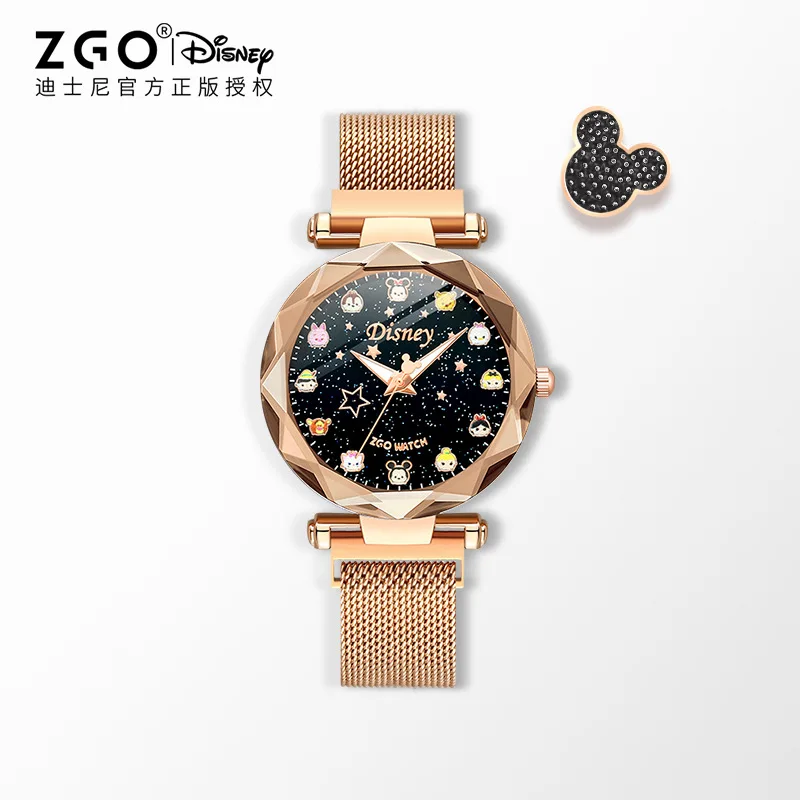 

Оригинальные новые часы Disney 2020, Женские ветрозащитные студенческие водонепроницаемые тонкие ремешки с маленькими звездами, Простые качест...