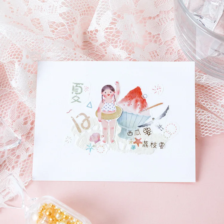 Ароматные каваи холодные напитки магазин декоративные канцелярские наклейки