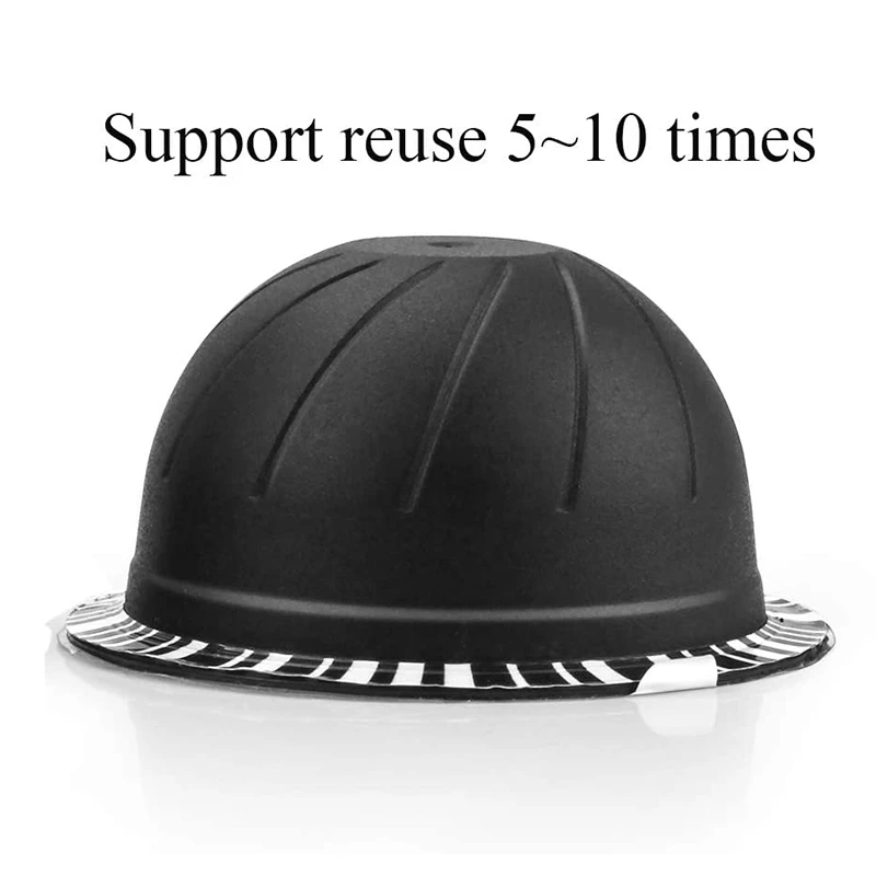 

3PC Refillable Reusable Coffee Capsules Pods for Nespresso,VertuoPlus,Vertuoline GCA1 Machine with 60PC Foil Lids