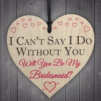 wooden heart shaped wood craft i cant say i do without you plaque sign special christmas home diy tree decoration small pendant