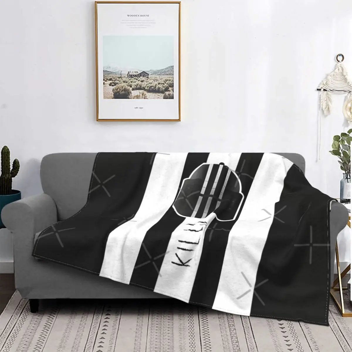 

Killa Helmet-Manta de Escape de tarрасы, colcha de cama a quadros de muselina