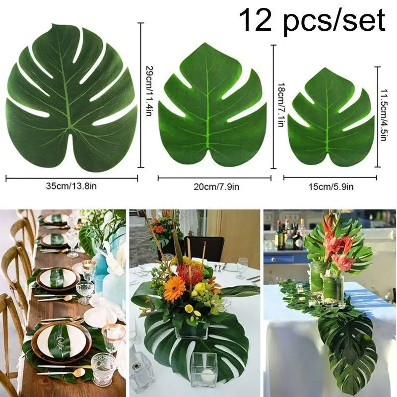 12 шт. тропические листья ладони 13 дюймов | Дом и сад