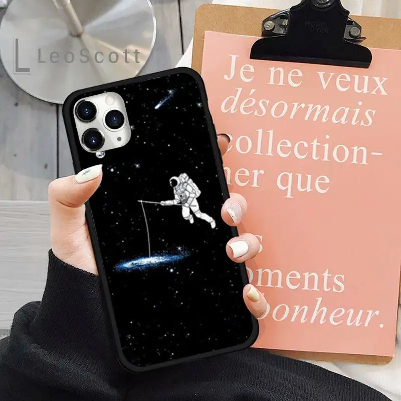 

Moon astronaut space universe Phone Case for iPhone 11 12 mini pro XS MAX 8 7 6 6S Plus X 5S SE 2020 XR