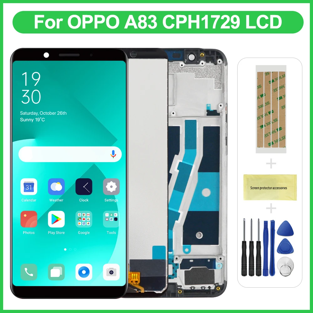

5.7'' Original For OPPO A83 LCD Display Touch Screen Digitizer Assembly With Frame for OPPO A83 CPH1729 Lcd Replacement