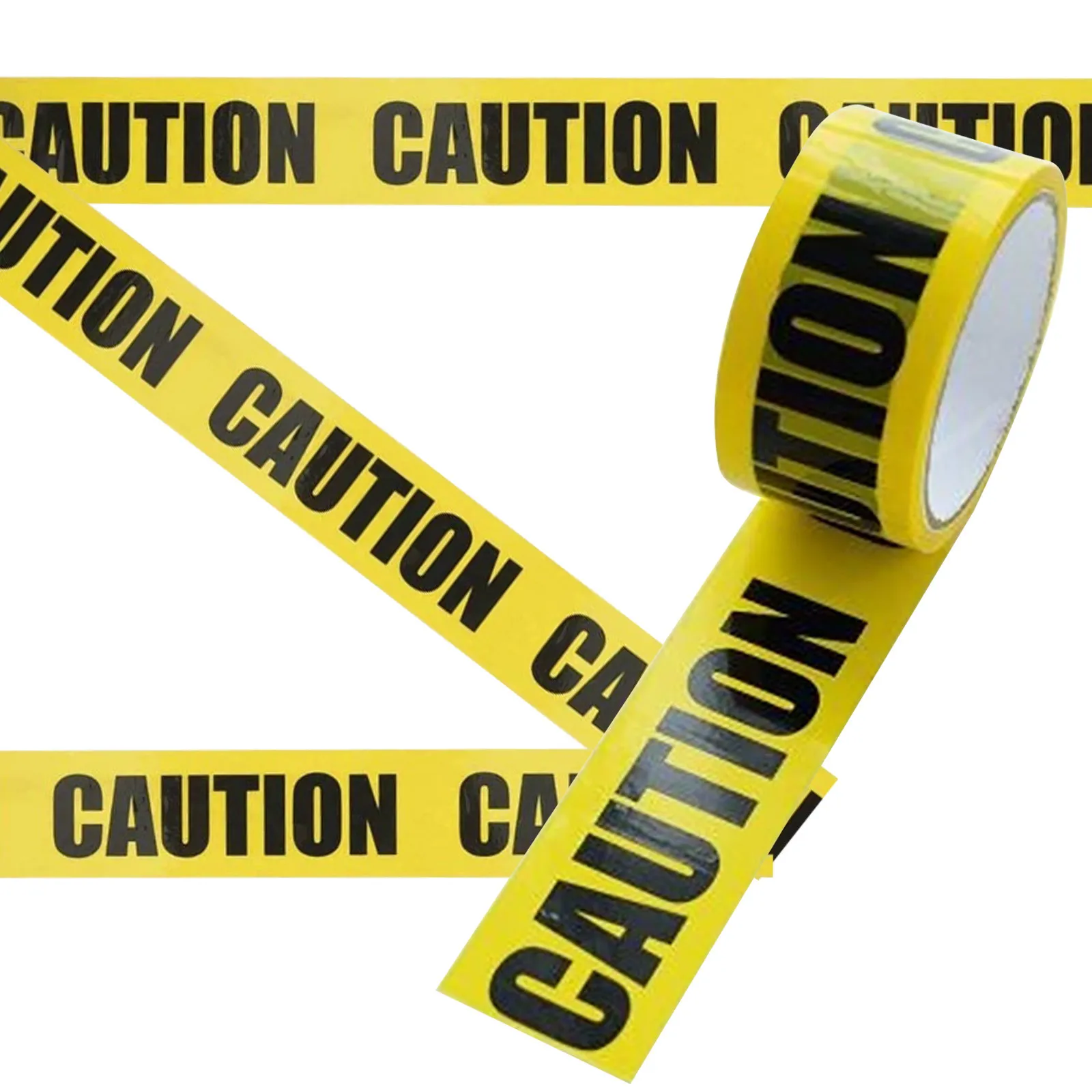

1 Roll 28mm*25m Yellow Warning Sign Tapes DIY Sticker Caution Danger Barrier Safety Reminder For Store Warehouse Factory School
