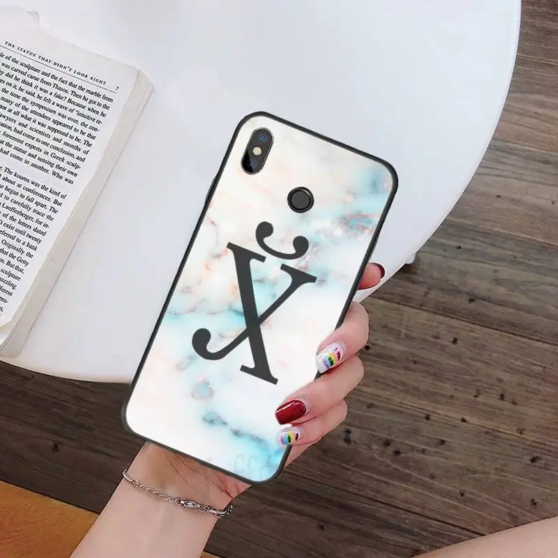 

Pink marble Russian text Phone Case For Xiaomi Redmi mi note 7 8t 9 9t 9s 8 10 10t 11 pro lite K20 max 3