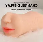 Секс-игрушки для мужчин, коричневая минет, Вагина, искусственная силиконовая вагина для оральной мастурбации, Мужской мастурбатор