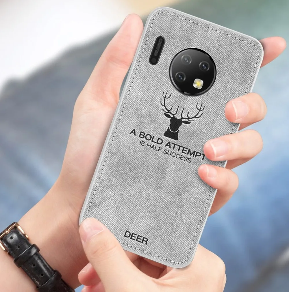 Классический ретро-ткань чехол для телефона huawei mate 30 Pro 5G Модный Клаус Лось задняя